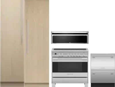 5 Piece Package Includes Refrigerator, Freezer, Range, Hood And Dishwasher